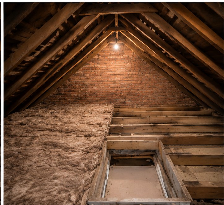 300mm Knauf glass mineral wool being installed in London