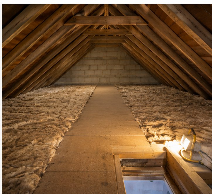 Completed 300mm loft insulation across the floor in Reading