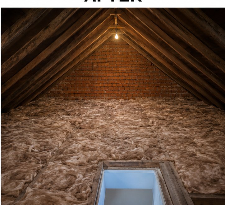 Completed 300mm loft insulation across the floor in Manchester