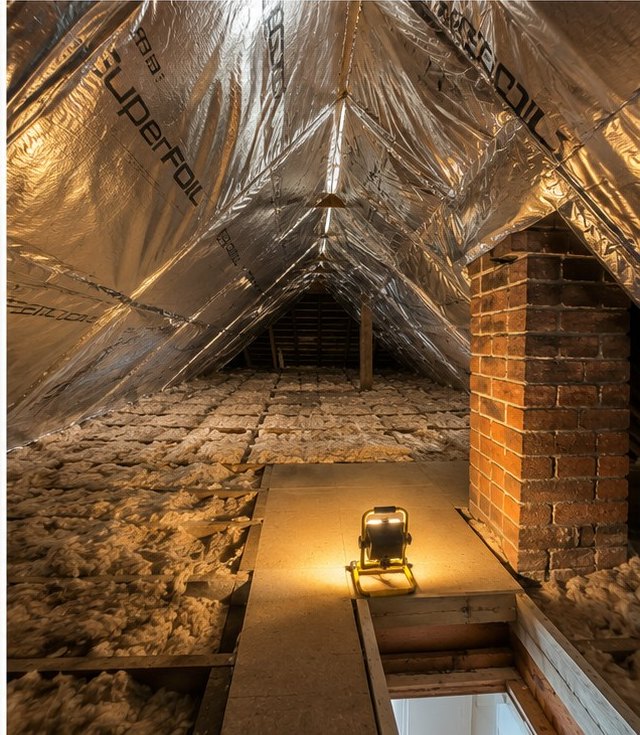 Completed SF19 SuperFOIL roof pitch and insulated loft in Leeds