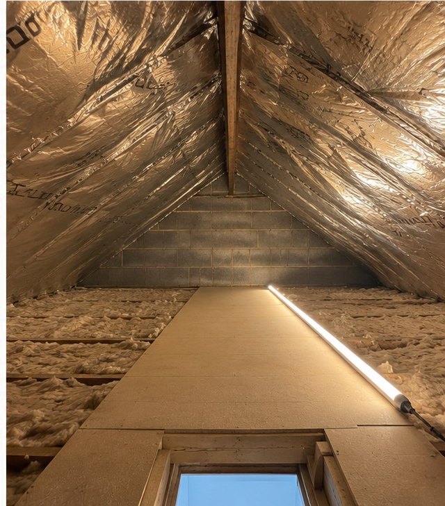 Completed SF19 SuperFOIL roof pitch and insulated loft in Bristol