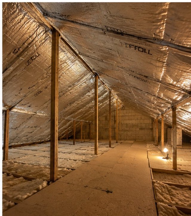 Completed SF19 SuperFOIL roof pitch and insulated loft in Coventry