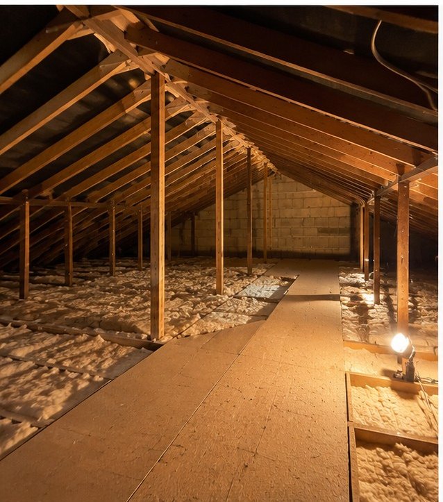 Loft before the combined insulation upgrade in Coventry