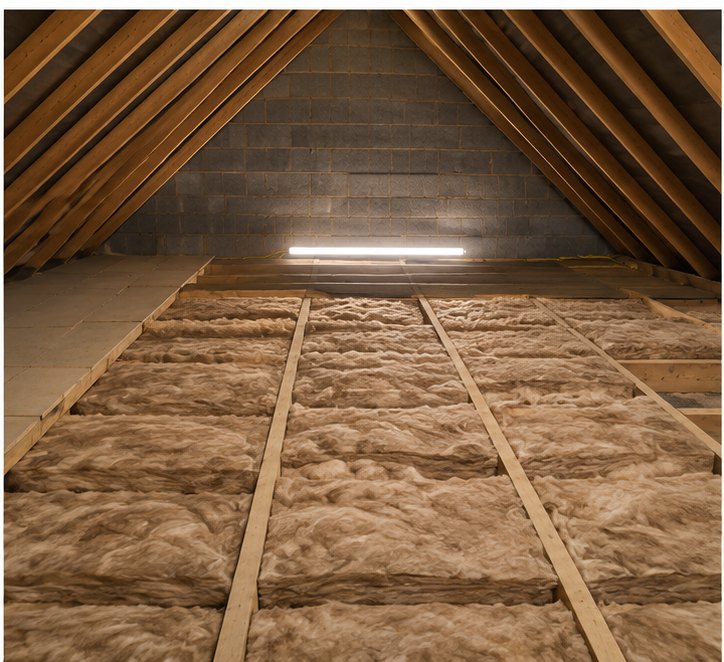 300mm Knauf glass mineral wool being installed in Swansea