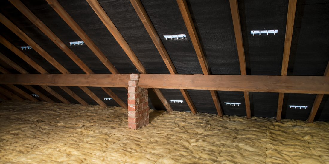 Lap vents in the roof membrane providing eaves ventilation in a loft